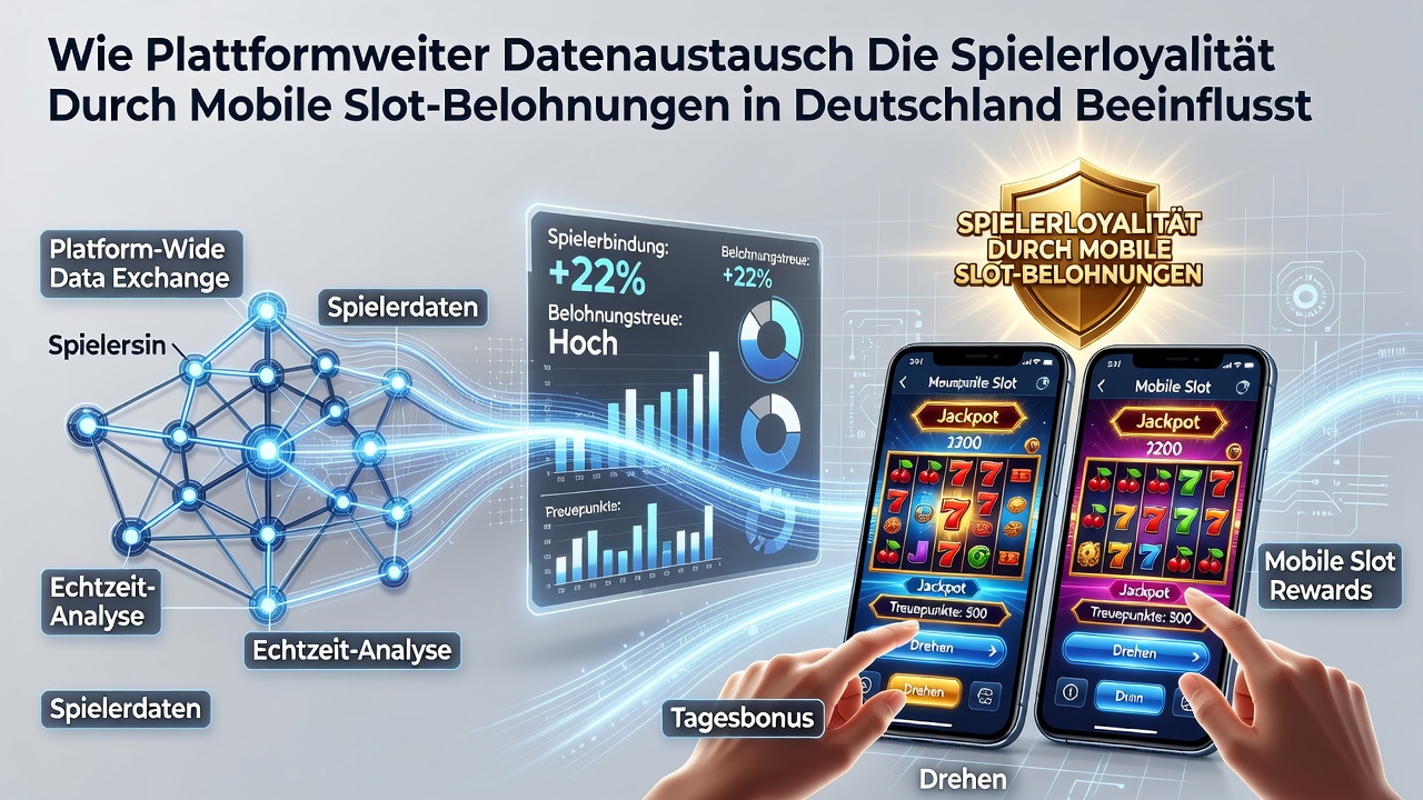 Darstellung von Datenaustausch zwischen mobilen Casino-Plattformen und personalisierten Slot-Belohnungen in Deutschland