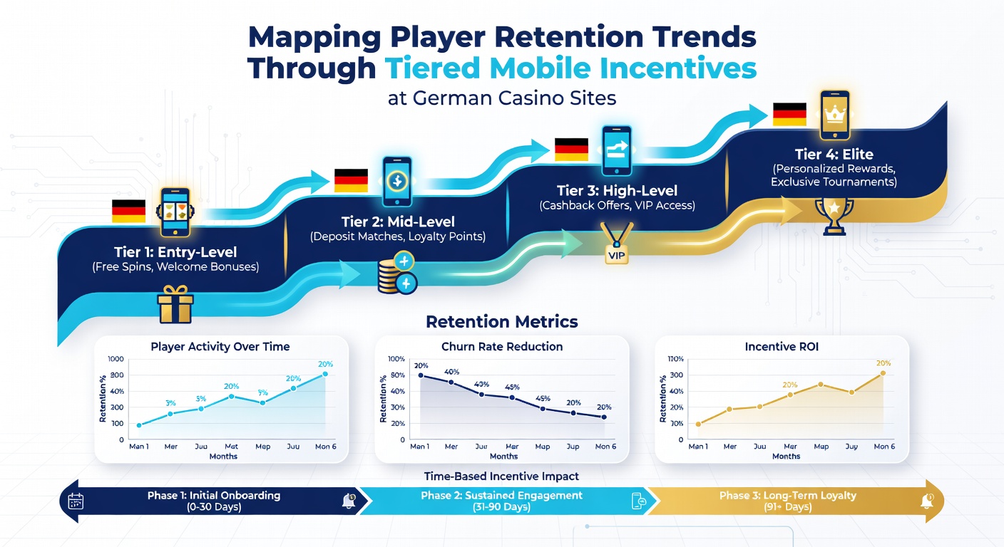 Visualisierung von Retentionsdaten und gestaffelten Incentives in mobilen Casino-Apps