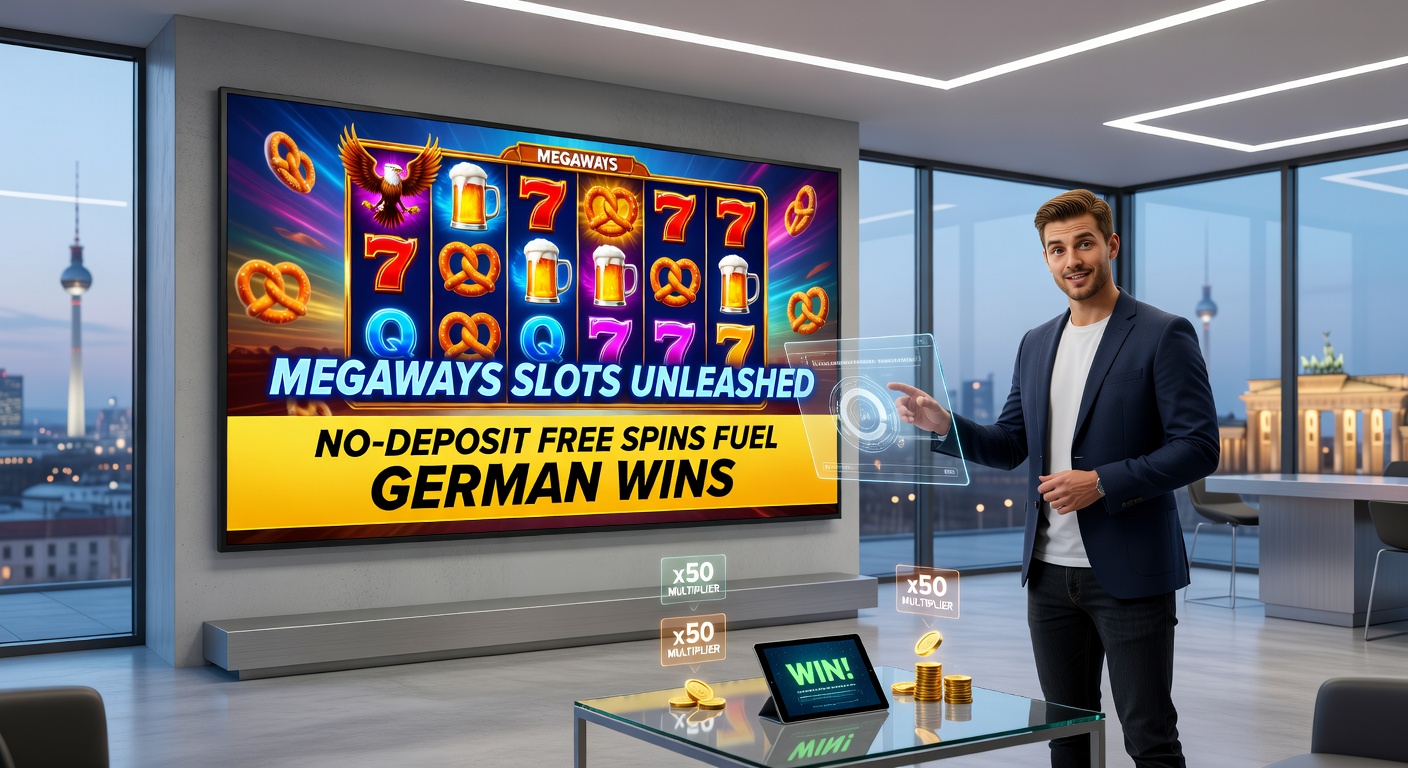 Deutscher Spieler feiert Gewinn an Megaways-Slot mit No-Deposit-Freispielen und steigenden Multiplikatoren